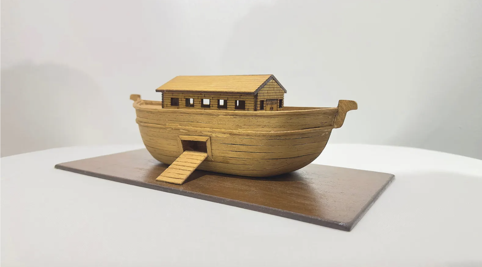 Wooden Noah’s Ark Model